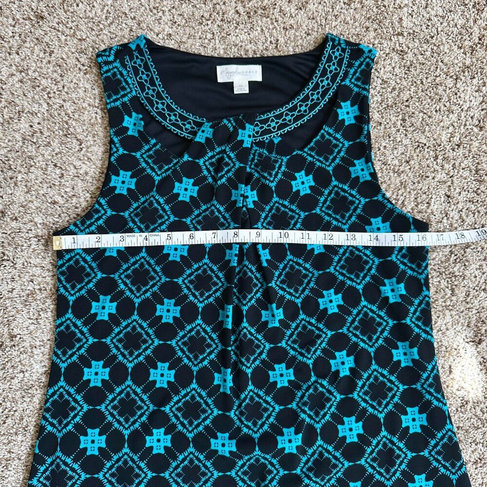 Black Dress with Pop of Color Sleeveless  Dress Size M Shift Sheath - Picture 5 of 12